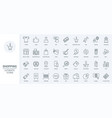 online business retail store thin line icons set vector image