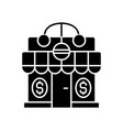 pawnshop black glyph icon vector image vector image