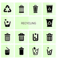 recycling icons vector image vector image