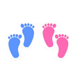 baby foot print isolated on white background vector image