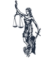 femida lady justice vector image