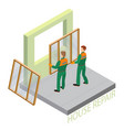 home repair isometric template repairers hold vector image