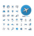 travel and tourism line icons set flat design vector image vector image