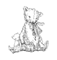 vintage toys sketch vector image