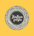 banner or menu with italian pasta in retro style vector image