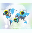 modern world map infographic with abstract world vector image