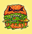 zombie burger melt vector image vector image