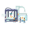 3d printing technology concept for web vector image vector image