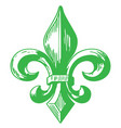 fleur de lis mardi gras eps vector image