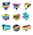 super sale banner set paper cat design vector image
