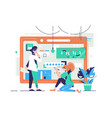 workers analyzing financial income vector image vector image