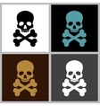skull background vector image