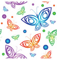 seamless pattern with butterfly vector image