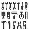 tool icon set on white background vector image