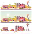 low poly farm vector image