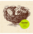 vintage easter background vector image