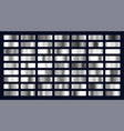 big set silver gradients vector image