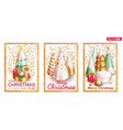 realistic 3d isometric christmas set vector image