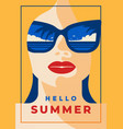 retro summer background flat design time 4 vector image vector image