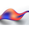 3d abstract neon color dynamic fluid wave vector image vector image