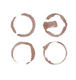 coffee stain watercolor set vector image