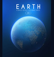 eath planet in space with lights realistic vector image