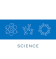 science banner thin line icons vector image