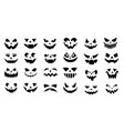 scary faces halloween smiley pumpkin faces creepy vector image vector image