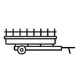farm harvester trailer icon outline style vector image