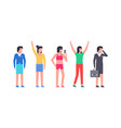 group happy women vector image vector image