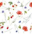 beautiful seamless floral pattern with hand vector image