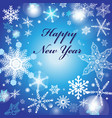 bright graphics card with snowflakes vector image