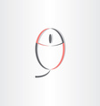 computer mouse stylized symbol vector image