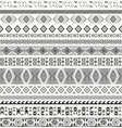seamless pattern borders tribal set vector image vector image