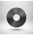 black abstract technology circle metal badge vector image