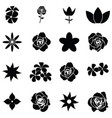 flower icon set vector image