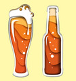 beer in paper art style vector image vector image