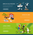 bird horizontal banners set vector image