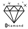 diamond as a silhouette vector image