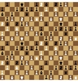 many chess icons on chessboard seamless pattern vector image vector image