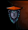monkey head logo vector image