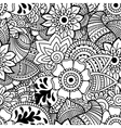 seamless black and white pattern vector image