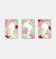 set abstract floral background designs vector image