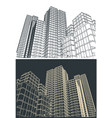 skyscrapers construction industry vector image vector image