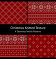 christmas pattern set vector image