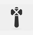 hammer icon black and white silhouette tool vector image vector image