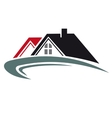 real estate icon with house roof vector image vector image