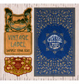 vintage items - label art nouveau vector image