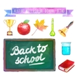 back to school watercolor vector image