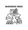 business hero icon vector image vector image